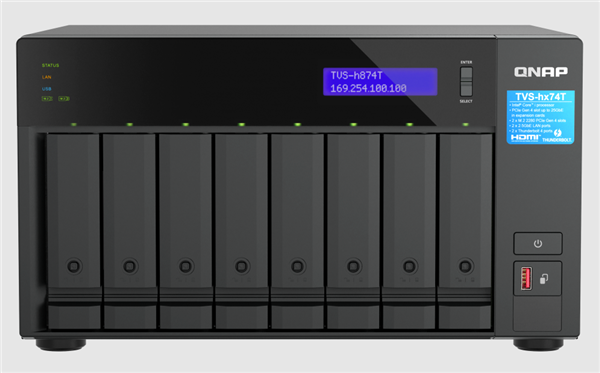 威联通发布两款TVS-hx74T系列雷电4 NAS产品,搭载Intel第12代Core i9、i7与i5处理器(图2) 威联通发布全新八盘位NAS:酷睿i9处理器 双雷电4