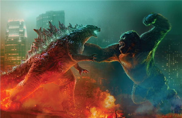 《哥斯拉大战金刚2》首曝海报 神秘反派“刀疤王”正脸亮相(图3) 《哥斯拉大战金刚2》海报首曝:巨兽争斗升级