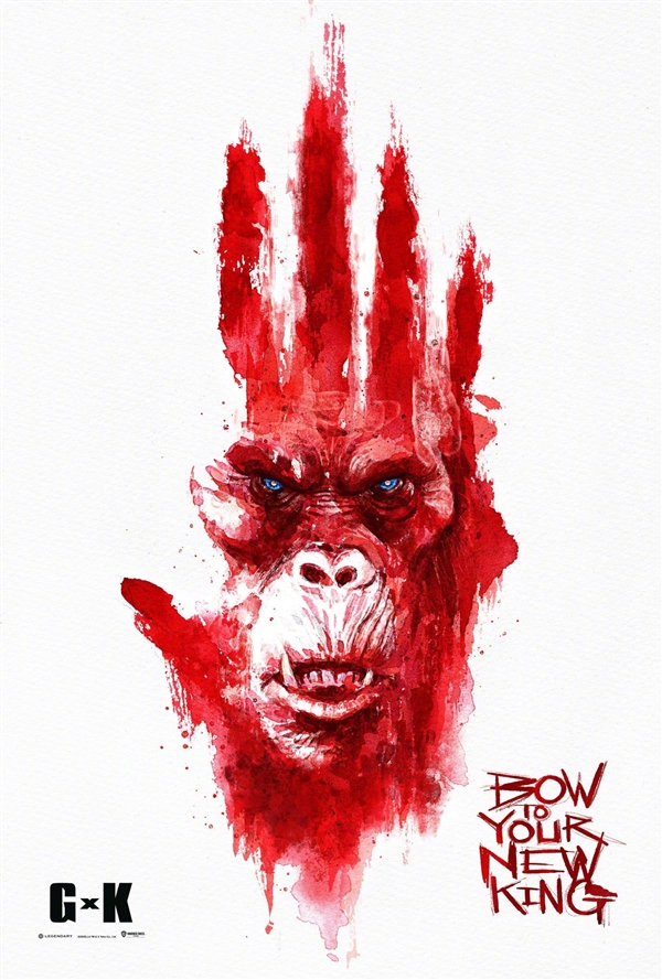 《哥斯拉大战金刚2》首曝海报 神秘反派“刀疤王”正脸亮相(图1) 《哥斯拉大战金刚2》海报首曝:巨兽争斗升级