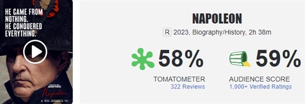 苹果影业掏钱供老雷消遣的新编历史大片《拿破仑》将于下周二开放线上点播(图2) 《拿破仑》下周上线