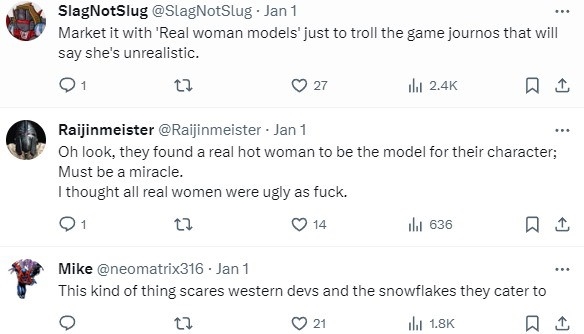 《星刃》女主Eve的体模演员曝光 性感火辣、身姿曼妙,迅速在网上引起热议(图5) 《星刃》女主Eve性感体模引热议:网友吐槽西方选角丑化