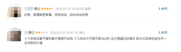 动画电影《功夫熊猫4》上映,累计票房达9467.7万元,评分仅为6.7为系列最低分(图6) 《功夫熊猫4》豆瓣开分6.7 网友点评:系列最差 剧本套路