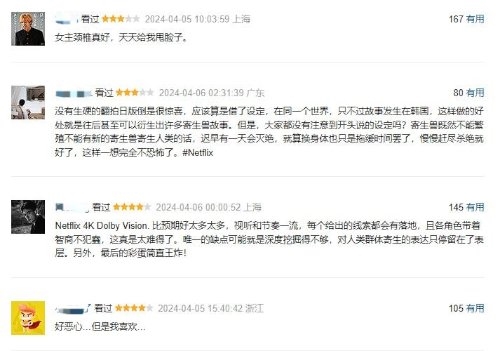 网飞《寄生兽:灰色部队》豆瓣评分出炉:开画7.7分,42.1%的观众打出4星好评(图2) 李贞贤主演《寄生兽:灰色部队》豆瓣7.8分:一次成功的翻拍!