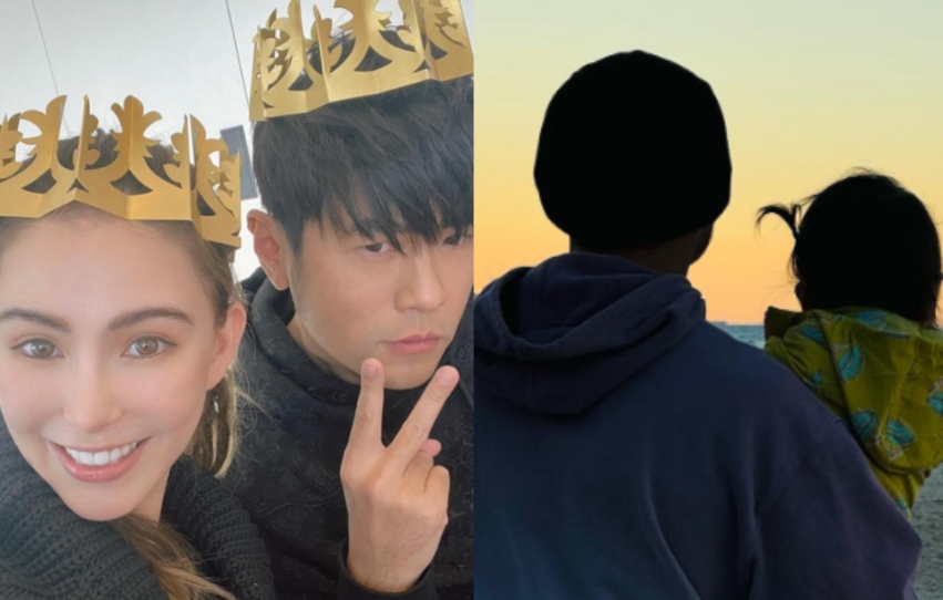 周杰伦罕见晒出与女儿的背影照,两人背对镜头望向海边欣赏美丽夕阳,画面十分温馨(图1) 周杰伦罕见晒出与女儿的背影照,两人背对镜头望向海边欣赏美丽夕阳,画面十分温馨(图1)