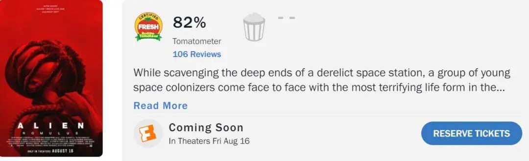 中美同步上映的《异形:夺命舰》内地版本“一刀未剪”,《异形》系列中评价排名第三(图1) 中美同步上映的《异形:夺命舰》内地版本“一刀未剪”,《异形》系列中评价排名第三(图1)