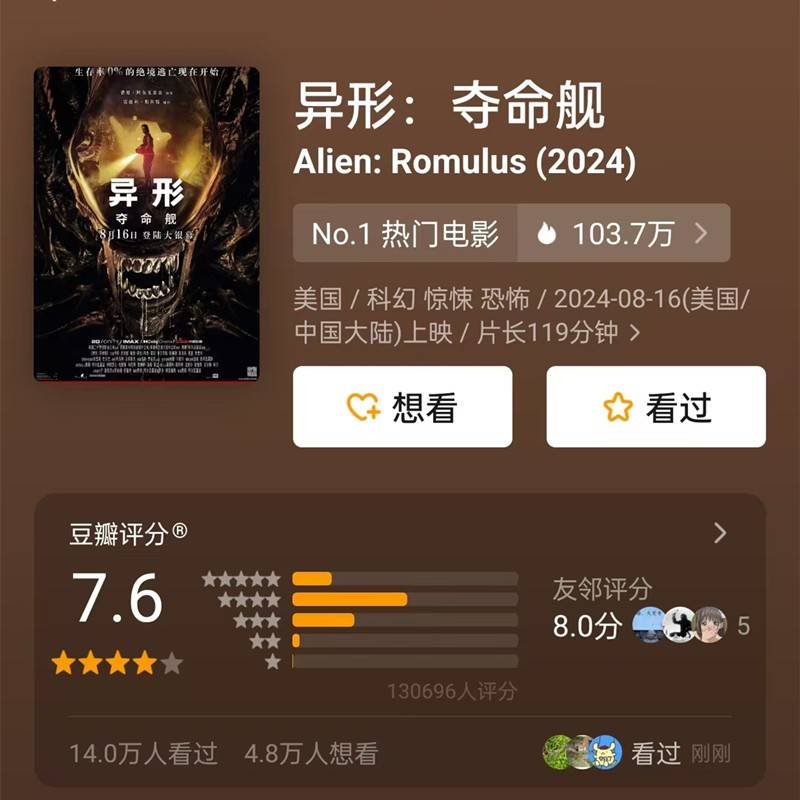 好莱坞大片终于强势回归,《异形:夺命舰》一刀未剪,恐怖程度也不断升级,血浆、酸液、猎杀高密度出现(图3) 好莱坞大片终于强势回归,《异形:夺命舰》一刀未剪,恐怖程度也不断升级,血浆、酸液、猎杀高密度出现(图3)