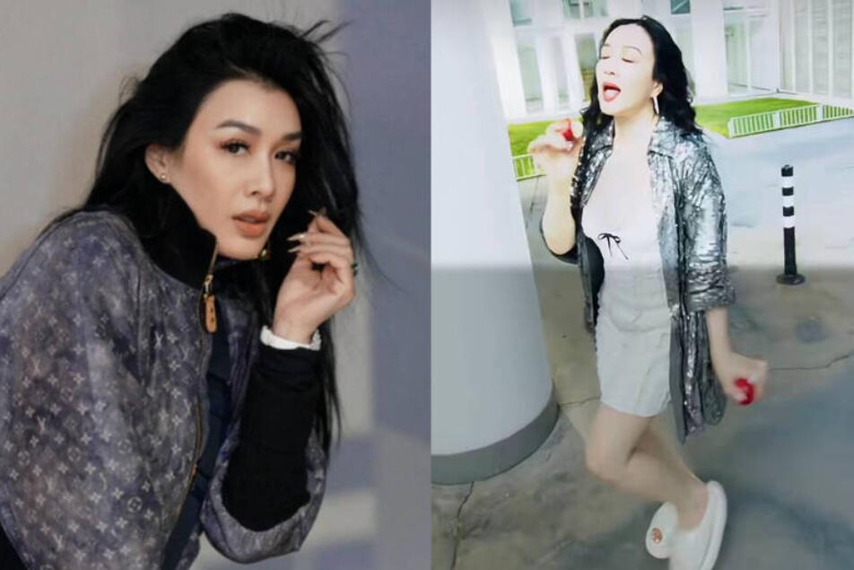 53岁钟丽缇改走“疯癫”路线:顶着复古长卷发,跟上韩国最新拍照招式,前后小跑步拍照(图1) 53岁钟丽缇改走“疯癫”路线:顶着复古长卷发,跟上韩国最新拍照招式,前后小跑步拍照(图1)