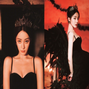 迪丽热巴化身黑天鹅，一系列照片曝光惊艳网友